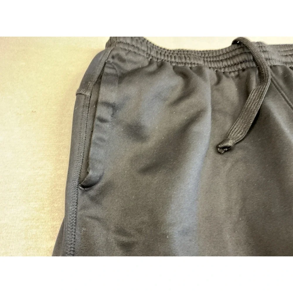 Jordan Black Athletic Sweatpants Jumpman Logo Wide Leg Drawstring Mens L